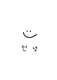 White x smile and Korean.
