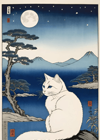 Cat under the Moon 32BD58