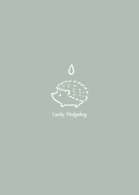 Lucky Hedgehog -smoky green- tear drop