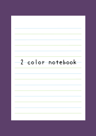 2 COLOR NOTEBOOK-BLUE&GREEN-DEEP PURPLE