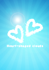 Heart-shaped clouds theme