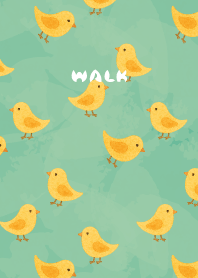 Nordic style birds03blue green