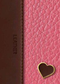 LEATHER PINK x BROWN