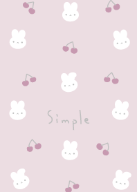 Simple rabbit: dull pink beige2 WV