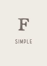 simple initials F beige