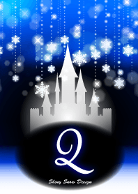 Q-Initial-Snow Castle-Blue