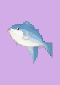 魚のドット絵のきせかえ Purple 02