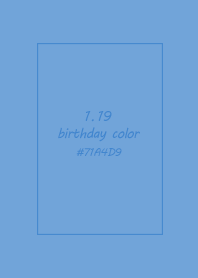 birthday color - January 19