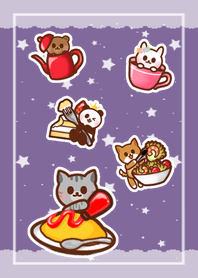 5 Animals! -dusty purple-