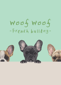 Woof Woof - French bulldog - MINT GREEN