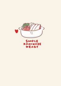 simple Crab hotpot heart beige.