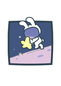 Rabbit hugging a star