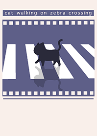 cat zebra crossing J-blue (Red2)