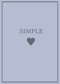 SIMPLE HEART -dusty blue-