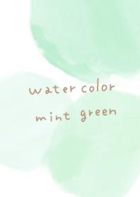 Mint green watercolor