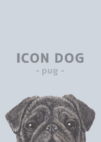 ICON DOG - Pug - PASTEL BL/03