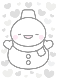 cute white snowman theme4