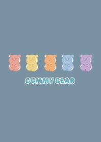 yammy gummy bear / pale denim