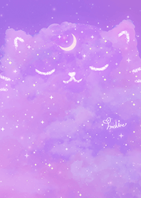 Lavender Galaxy Aesthetic Cat