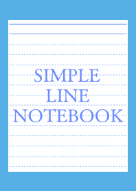 SIMPLE BLUE LINE NOTEBOOK/BLUE