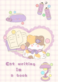Cat writing in a book1
