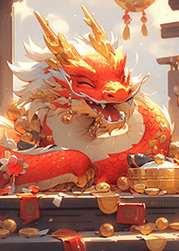 天界神獸【喜氣紅龍】❤
