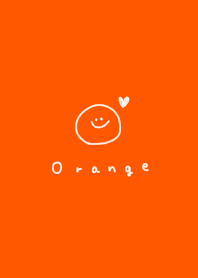 オレンジ×手書きスマイル。
