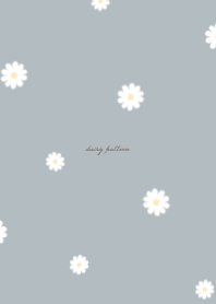 daisy pattern #blue greige.