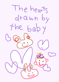赤ちゃんが描いたハートの絵 5