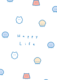 สัตว์ทะเล | white blue