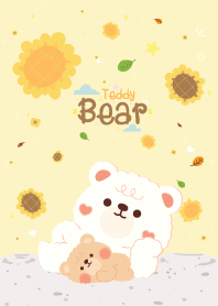Teddy Bear Sunflower Day Lovely