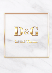 [ D&G ]  Initial Theme Gold White