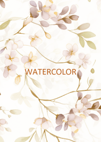 Watercolor-Small brown flower 34