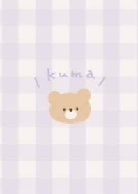 Bear and dull purple