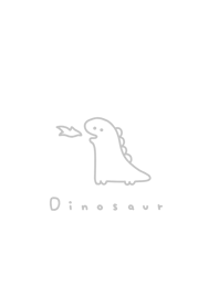 ゆる恐竜 / 白とグレー