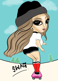 Cute girl love skate