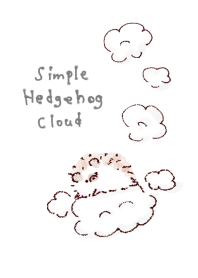 simple Hedgehog cloud white blue.