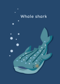 Whale shark / simple / dark blue2