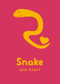 Snake & heart Carmin