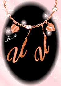 【U&U】イニシャル運気UP!ピンクゴールド