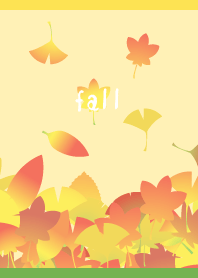 Vivid maple leaves02 on yellow