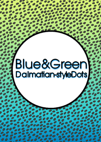 蓝色和绿色达尔马提亚风格的圆点