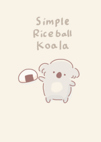Simple Koala Rice Ball Beige