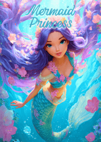 Long Hair Mermaid Aqua & Lilac