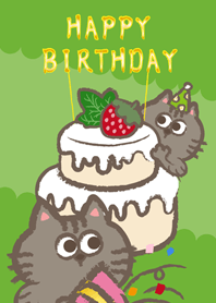 고양이의 생일 파티!(신록)