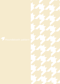 Houndstooth pattern -Beige & White-