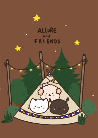 Allure goofy cat: Camping