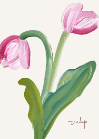 Tulip on a rainy day. watercolor *