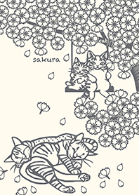 Paper Cutting (Sakura & 4 Cats)05