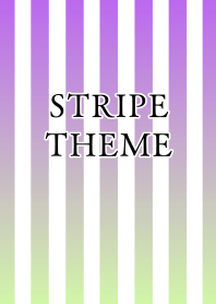 GRADATION STRIPE/PURPLE YELLOW GREEN/WH